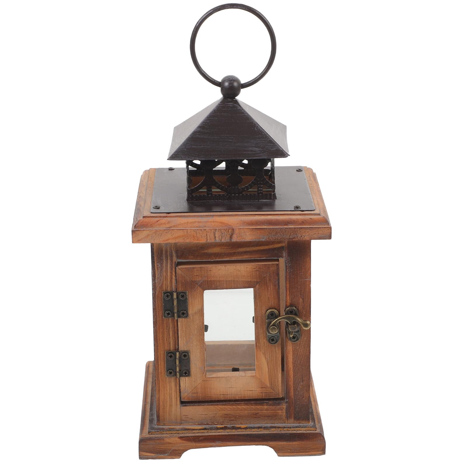 Alipis Vintage Decorative Lantern Candle Holder,Rustic Farmhouse Wedding Centerpiece Lantern for Table Top Mantle Wall Hanging Display Party Home Decor Indoor Outdoor