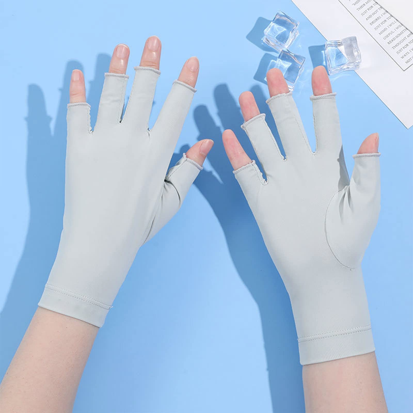 Guanti estivi per protezione solare da donna, sottili, in seta di ghiaccio, anti-ultravioletti, touch screen, guida, equazione, guanti traspiranti antiscivolo  200000297