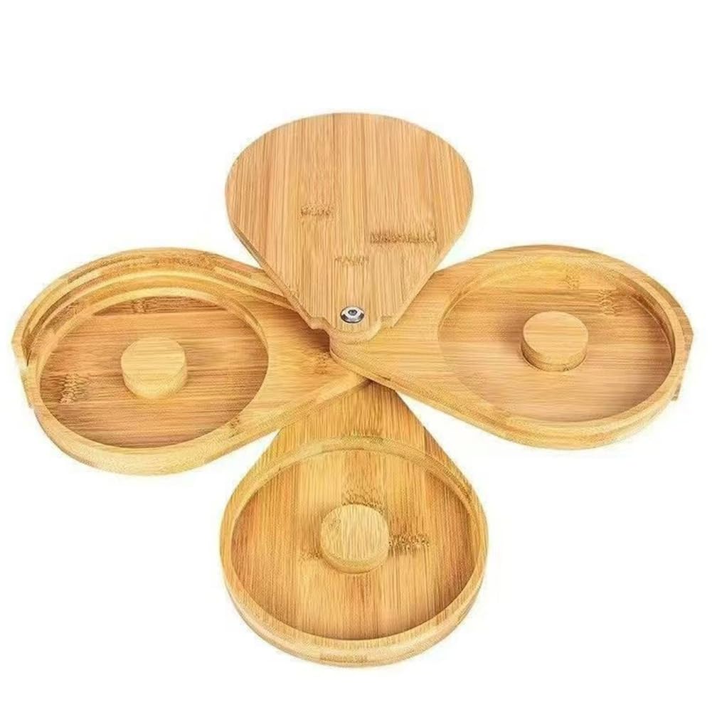 Aundhegrtt Bamboo 3-Tier Salt Rimmer Set Cocktail Glass Rimming Tool, Party Bar Accessories(Sponge NOT INCLUDED)