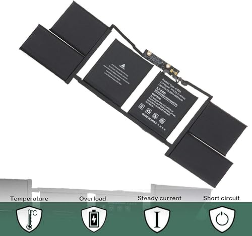 Miniatura 2 de ROLADA Batería de repuesto A1820 compatible con Apple MacBook Pro de 15 pulgadas A1707 2016 2017 (EMC 3072 3162) 11.4V 76Wh 6600mAh Li-ion