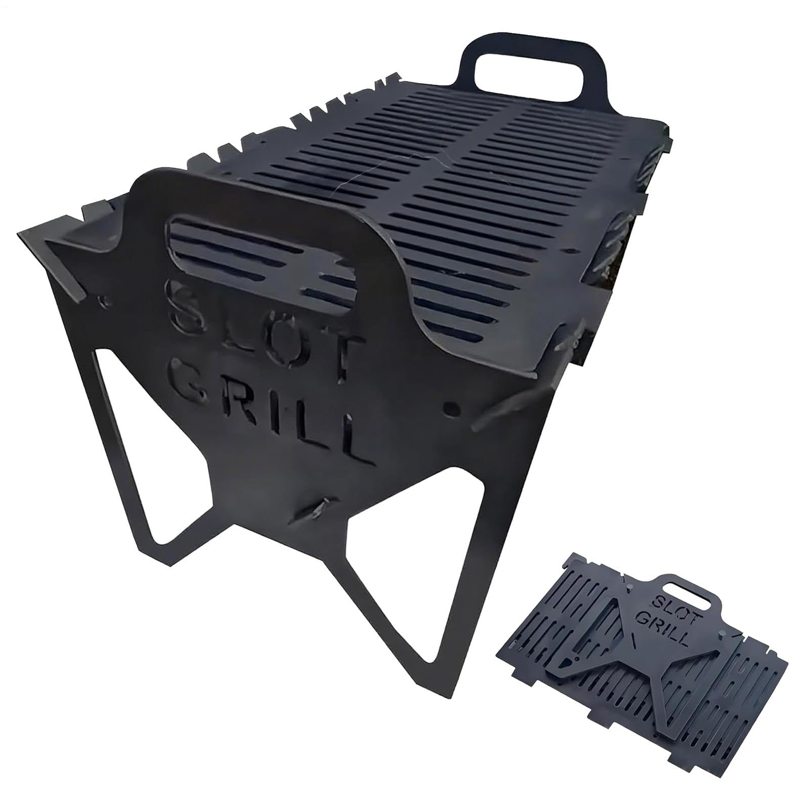 Barbecue pieghevole – Griglia portatile in metallo a carbone per campeggio