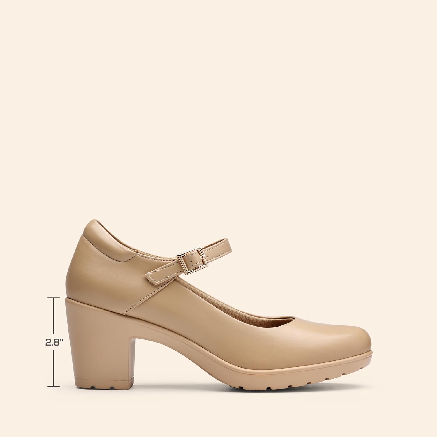 DREAM PAIRS Women's Chunky Low Block Heels Mary Jane Closed Toe Work Pumps Comfortable Round Toe Dress Wedding Shoes EDENIA - Image 3