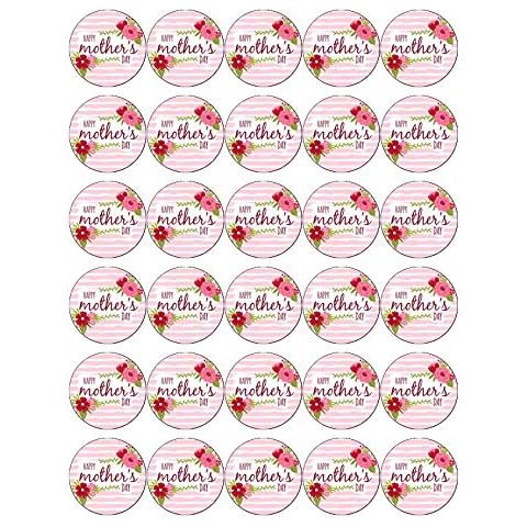 30 Edible Wafer Paper Cupcake Toppers Cover
