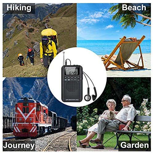 AM FM 2-Band-Radio COVVY Digital 12 / 24H-Zeitanzeige Radio Batteriebetriebenes Radio Persönliches Stereo-Radio mit… - Image 8