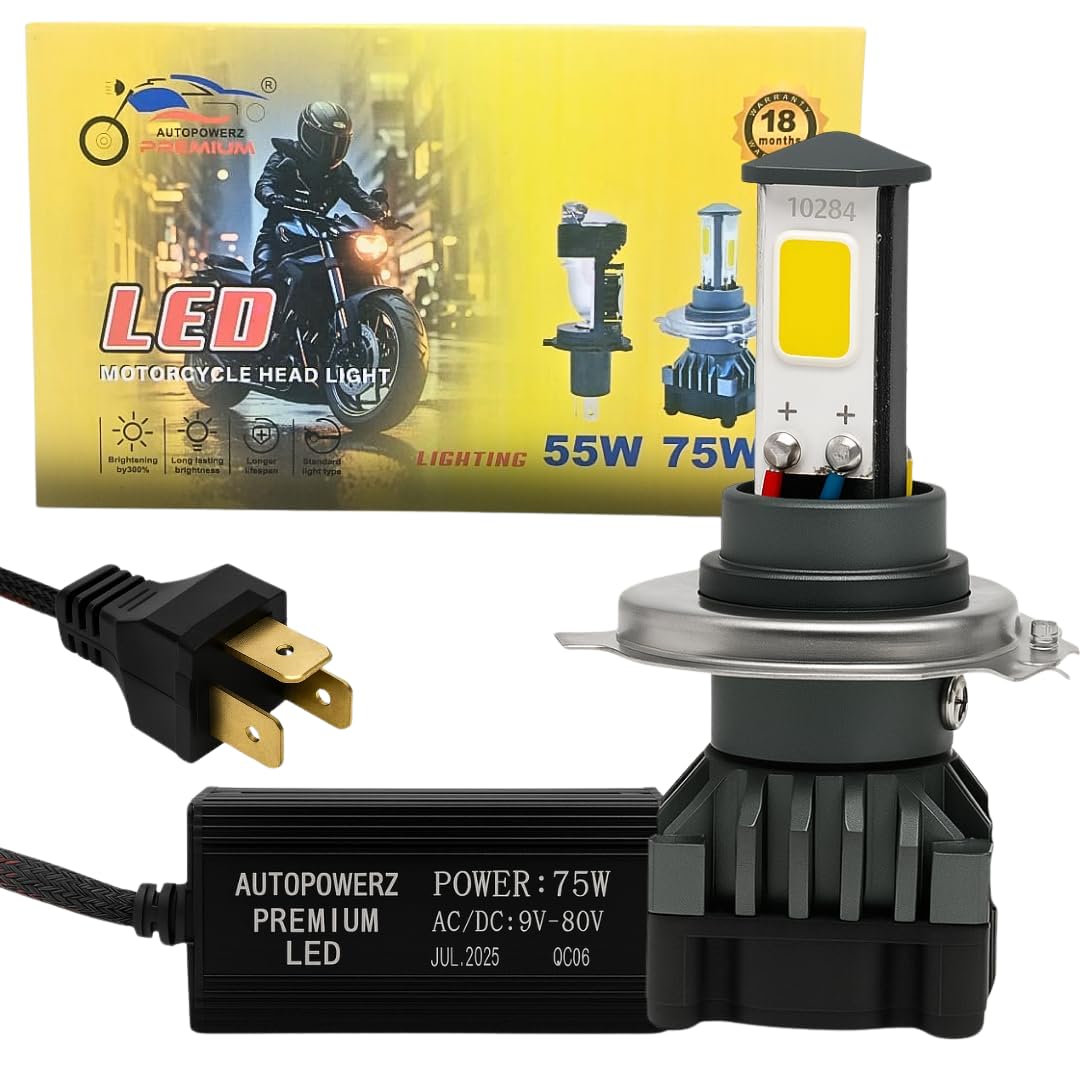 AUTOPOWERZ 75W White LED Headlight Bulb, 12V High Bright Universal Car & Bike Headlight Lamp, Energy Efficient Waterproof LED Light, Long Life Performance (Pack of 1)-image-40