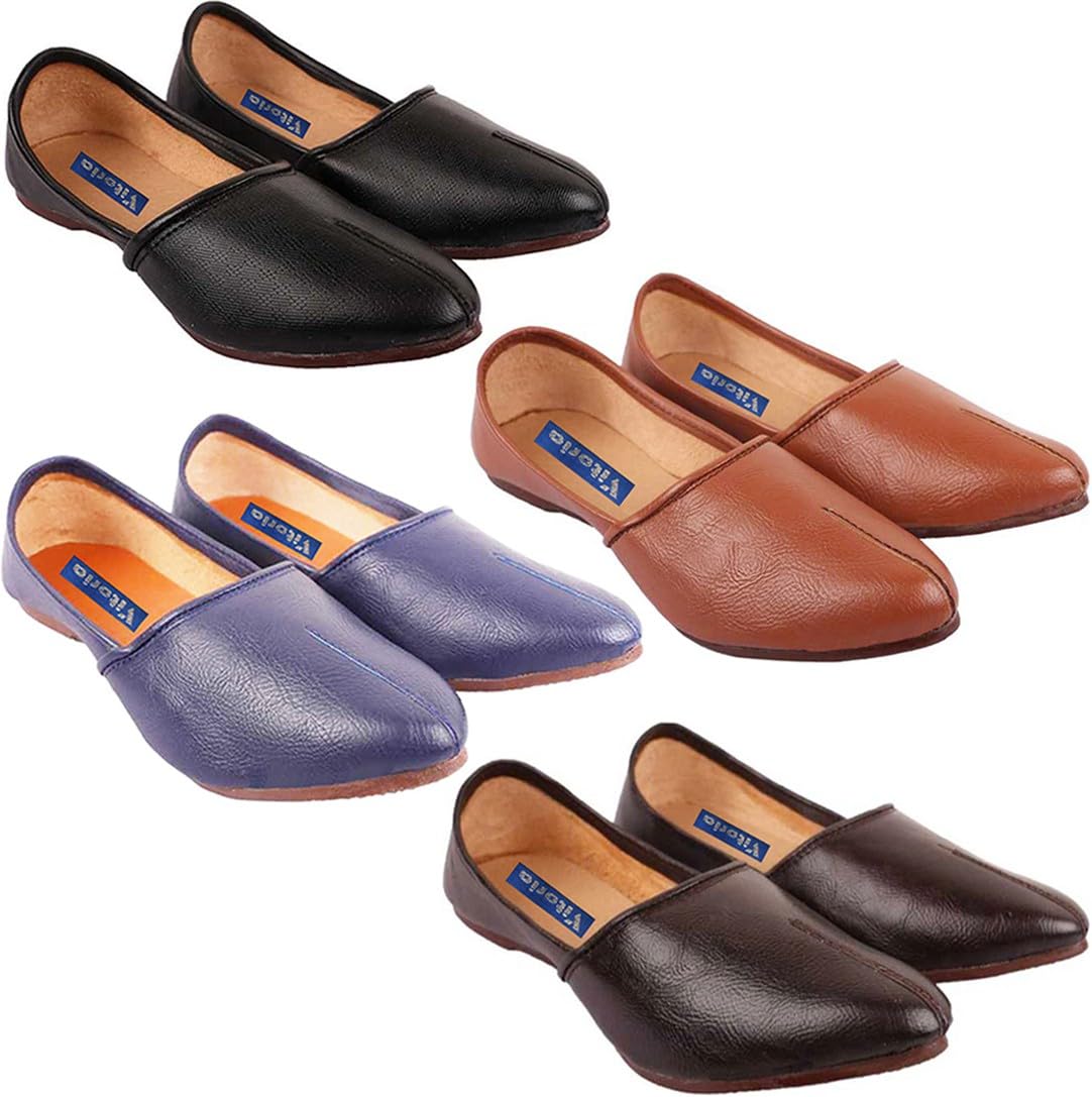 Derby Shoes for Men | Shoes for Men with PU Sole | Comfortable & Lightweight |Durable & Trendy Design,VTR_6001JalsaBlk_Blu_BRWN_Tan_4J_P-image-9