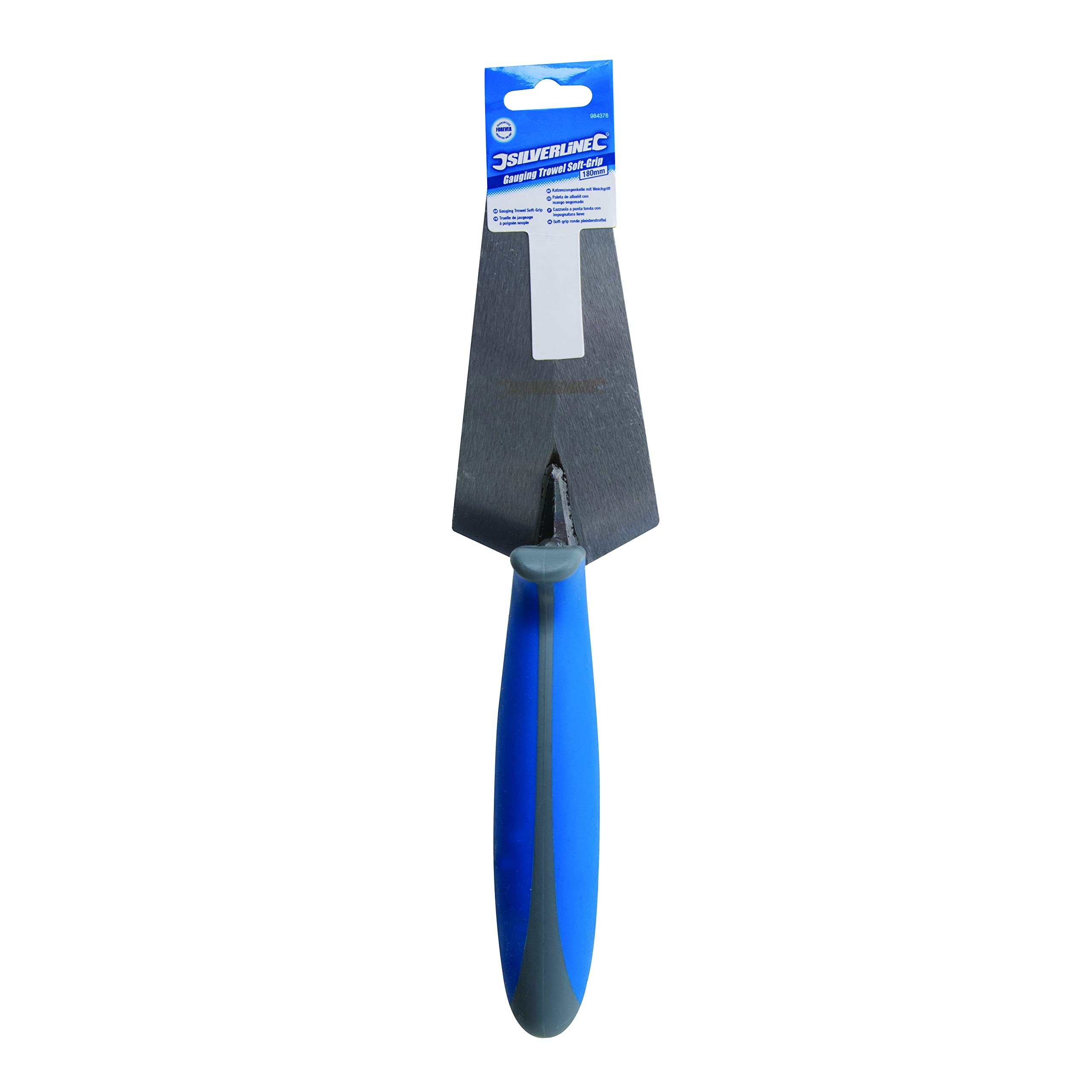 Silverline Gauging Trowel Soft-Grip 180 x 80mm (984376), blue, blue - Image 3