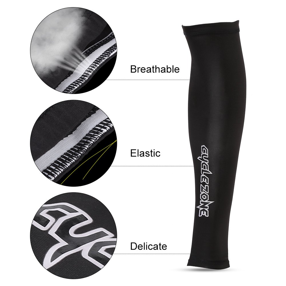 VGEBY1 Color Negro Unisex Summer Sun Protección UV Resistente a Las Mangas de la Pierna para Ciclismo en Bicicleta Senderismo Correr(M)