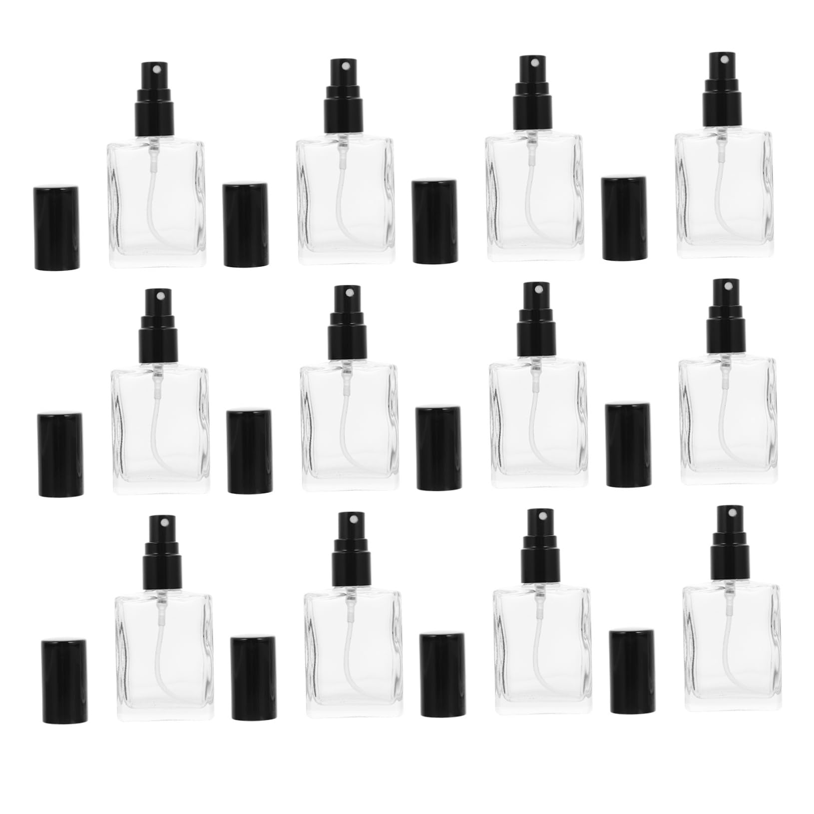 Nachfüllbare Parfümzerstäuber Leicht und Praktisch aus Glas 12 Stück 15ml Multifunktionale Sprühflaschen für Reisende und Alltag