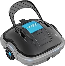 WYBOT Cordless Electric Pool Cleaner Robot for Pool Vacuum Cleaners up to 80 m², Pool Cleaner Robot with Double Traction Motors, 100 Mins Automatic Parking Dark Grey