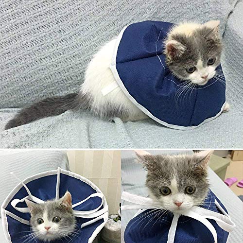 image for ASOCEA Adjustable Pet Comfortable Cone Soft Cats Dogs Recovery Collar 