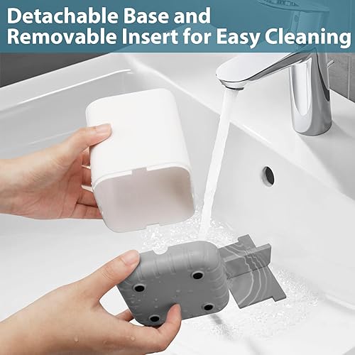 Miniatura 2 de Boperzi Portacepillos de dientes para baños, soporte desmontable para cepillos de dientes eléctrico, soporte para cepillos de dientes para niños,