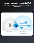 BrosTrend WiFi 6 AX3000 WiFi Extender with Gigabit Port, WiFi Booster for Home, Dual Band Internet Booster WiFi Repeater, Covers Up to 2,200 sq.ft & 45 Devices, Works with Any WiFi Routers, Easy Setup