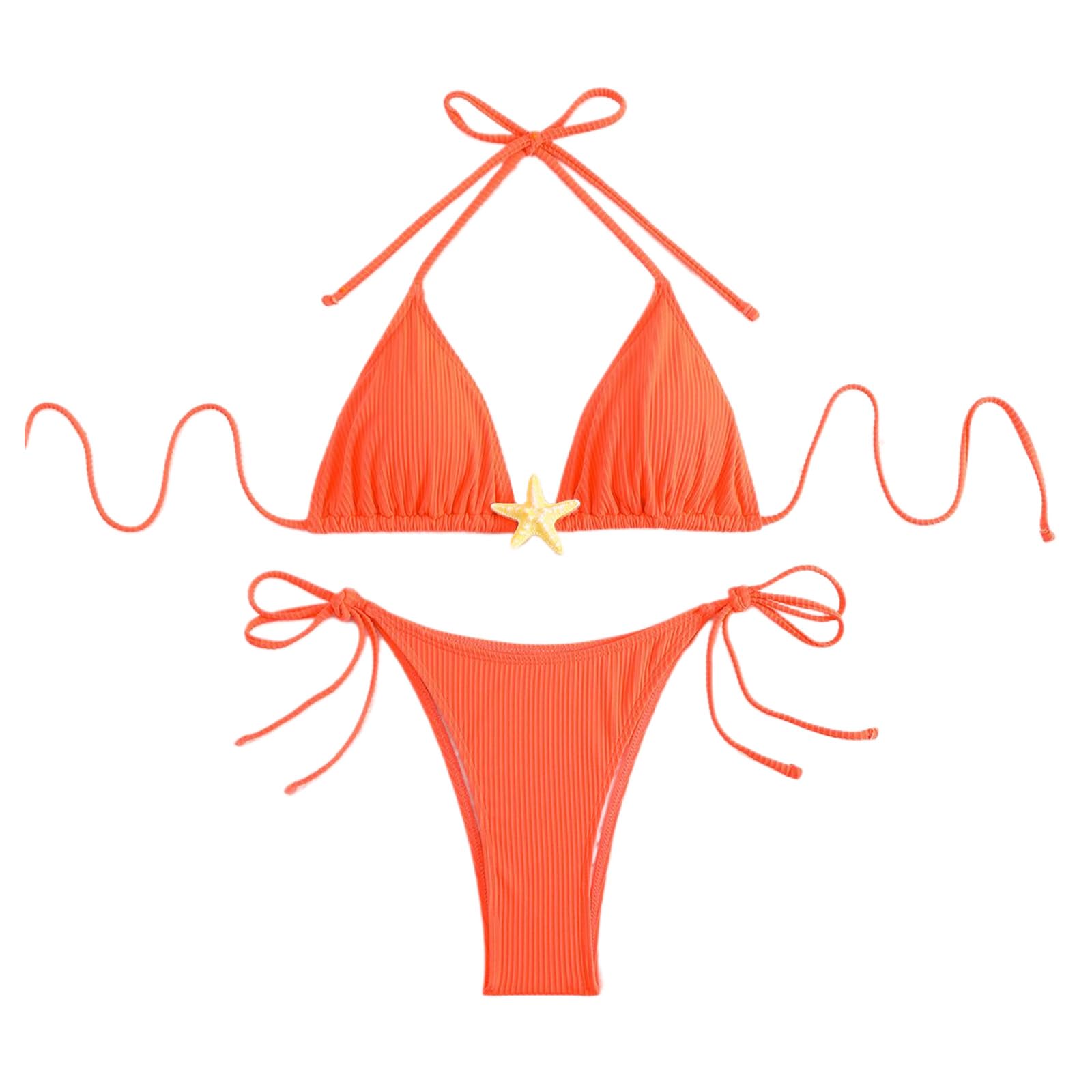Maillot de bain pour les vacances deux pièces uni et push-up d'été