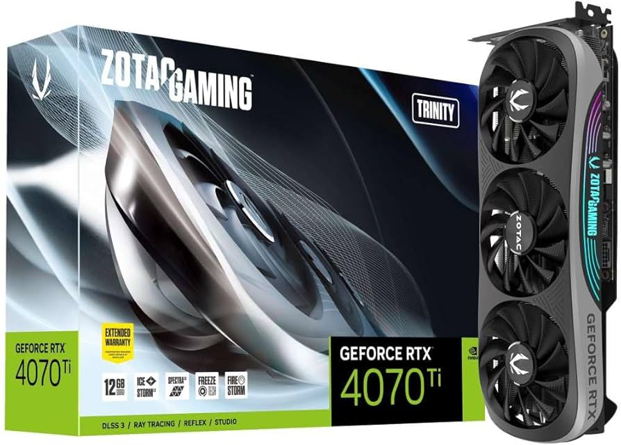 さ*ち様 ZOTAC GAMING RTX 4070 12GB Tarjeta Gráfica Zotac GeForce RTX 4070 Ti Trinity 12 GB RAM