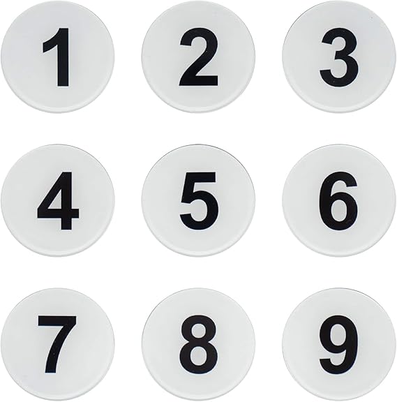Round Locker Number Tag Sticker Room Number Door Sign with Self