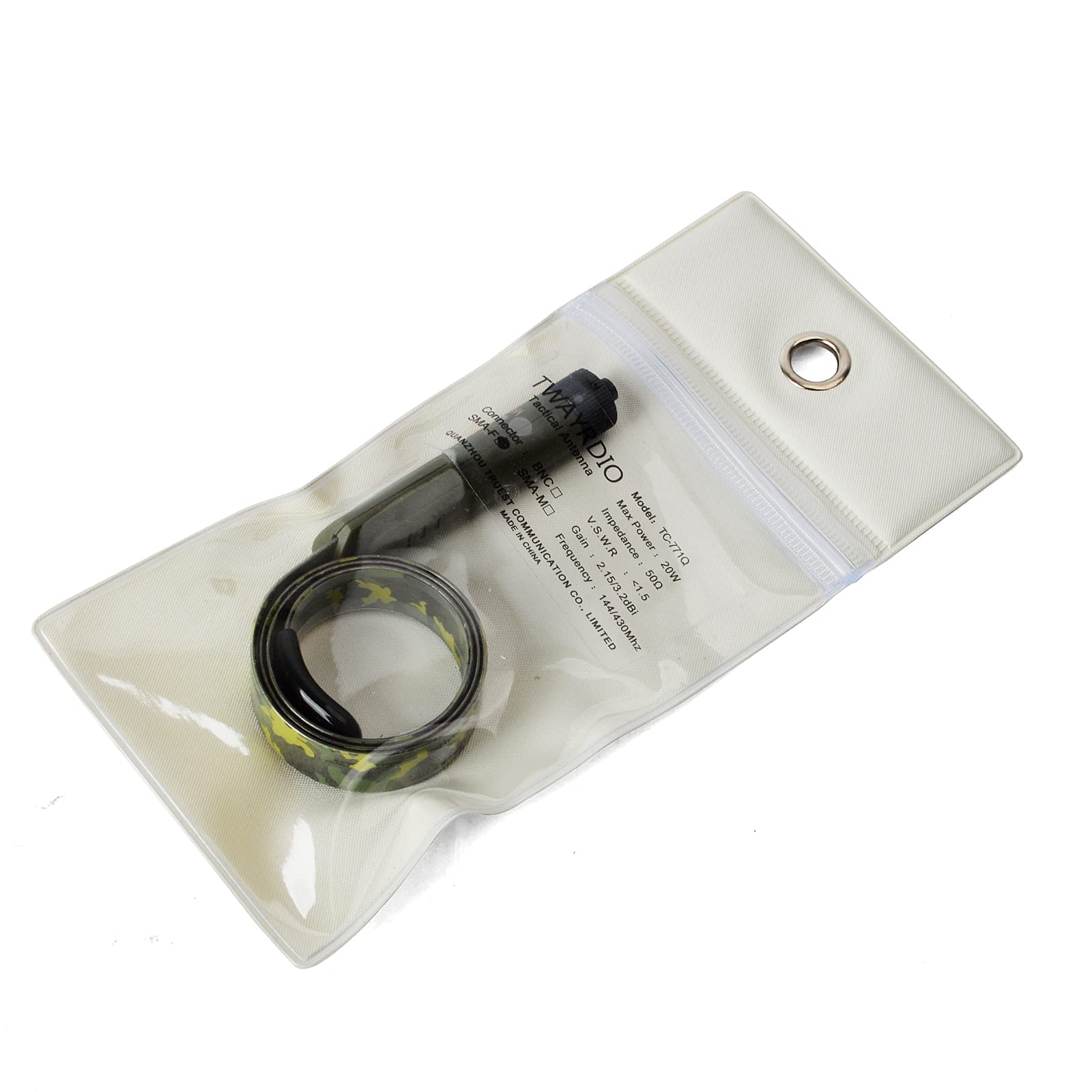 TWAYRDIO 50.5cm Escáner portátil Antena VHF/UHF Dual Band 144/430Mhz SMA-Female Antena para Kenwood TK-360 TK-370 Baofeng/Pufeng UV-5R BF-F8+ SMA Macho Jamón Radio Transceptor (camuflaje y verde)