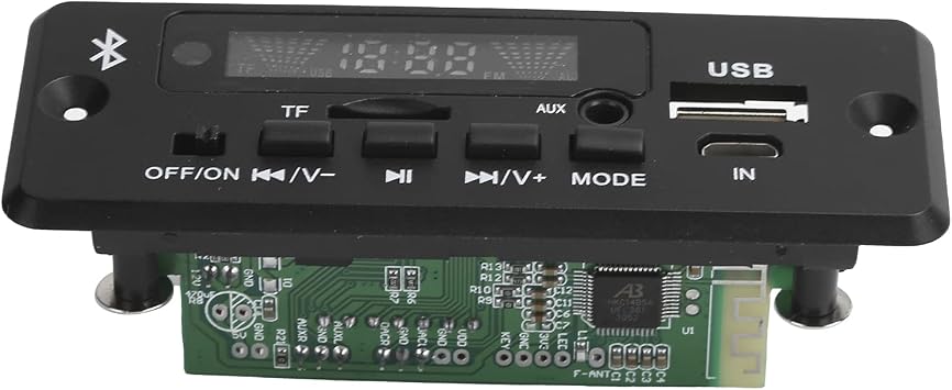 Bluetooth Decoder Board Bluetooth Module PCB 02Cabt Decoding Board Universal WV Decoding Module MP3 Decoder Board with Bluetooth Call (Black)