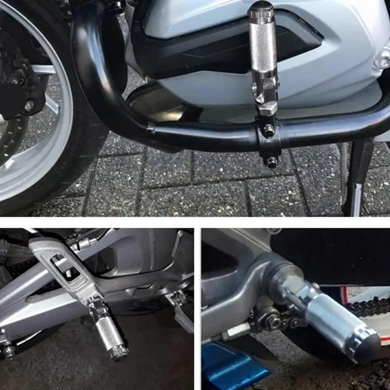 Marchepieds Support Moto Antidérapant avec Pédales Robustes