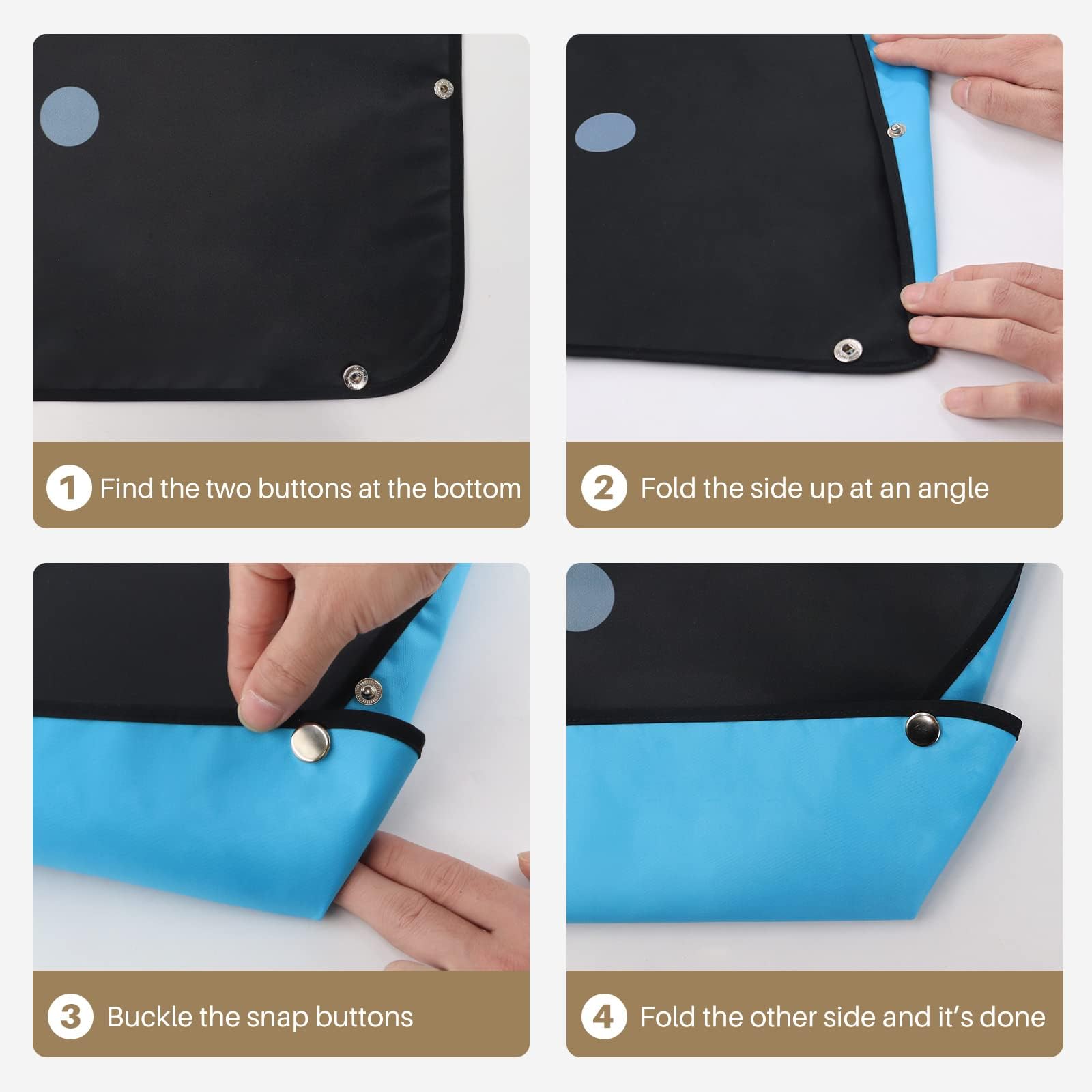WenYa 3 Pack Adult Bibs for Men Washable Feeding Adult Bib with Crumb Catcher Waterproof Clothing Protectors for Adult Elderly and Disabled - Image 4