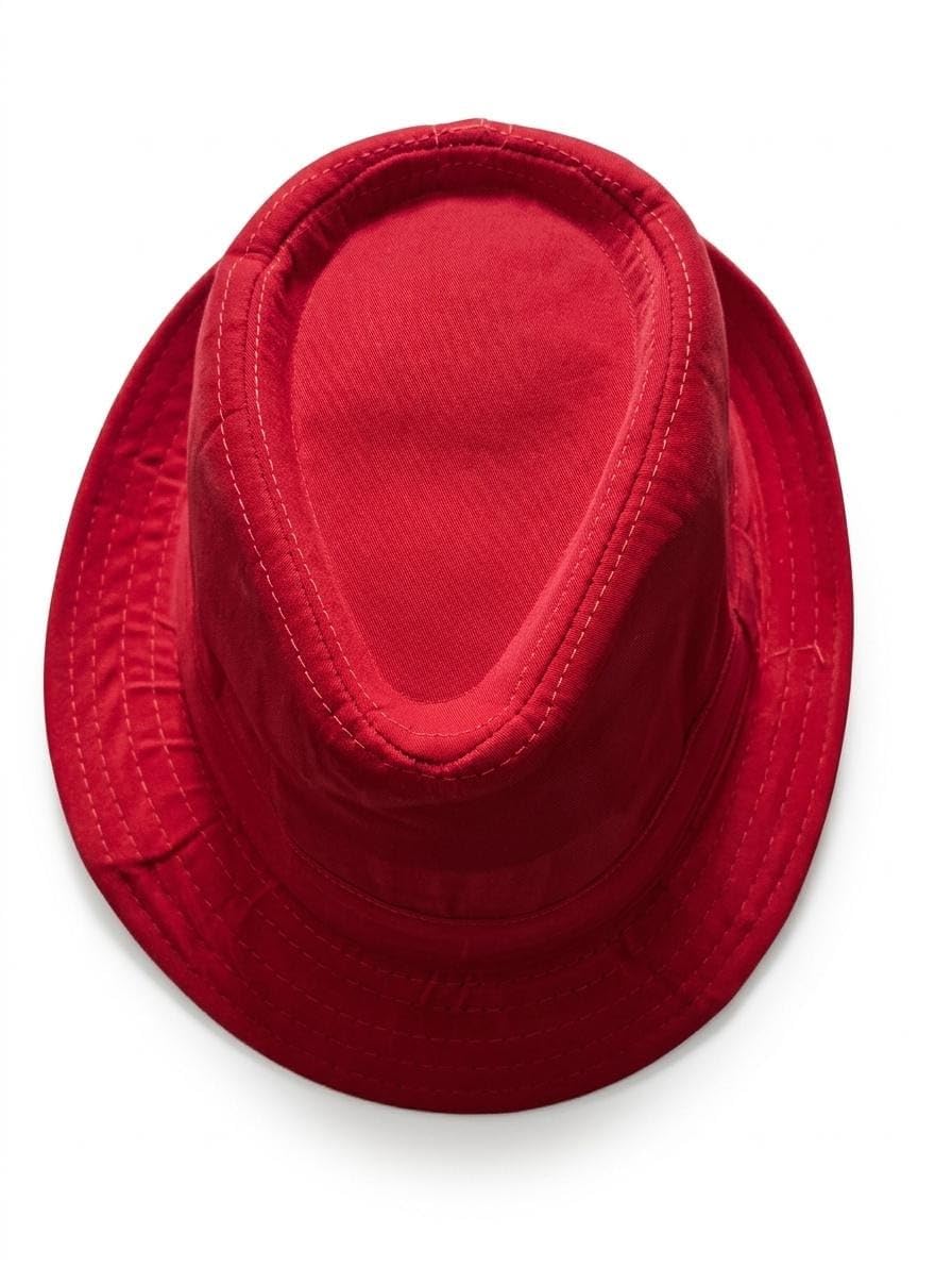 Red Trilby Fedora Hat for Men and Women, Stylish Unisex Cap-image-12