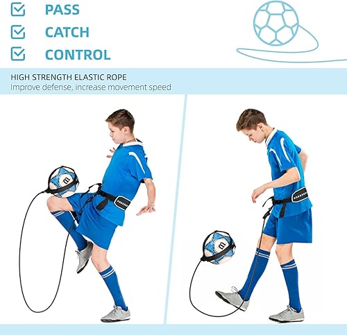 Miniatura 6 de Sportout Equipo de entrenamiento de voleibolfútbol, entrenador individual, cinturón ajustable para niños y adultos