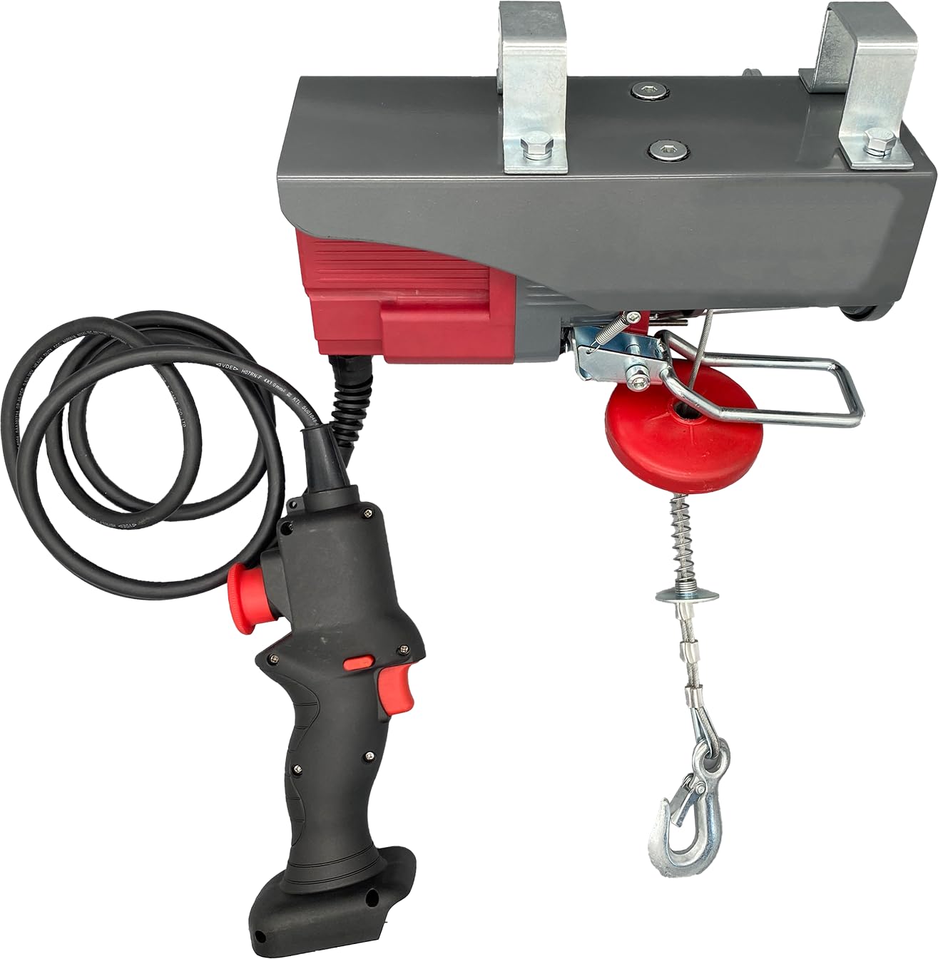 Berger & Schröter | Mobiler Seilzug elektrisch für Akkubetrieb 125/250 kg, 18 V, 12 m Stahlseil, Totmannschalter, Hubarbeit in Werkstatt, Landwirtschaft, Haushalt