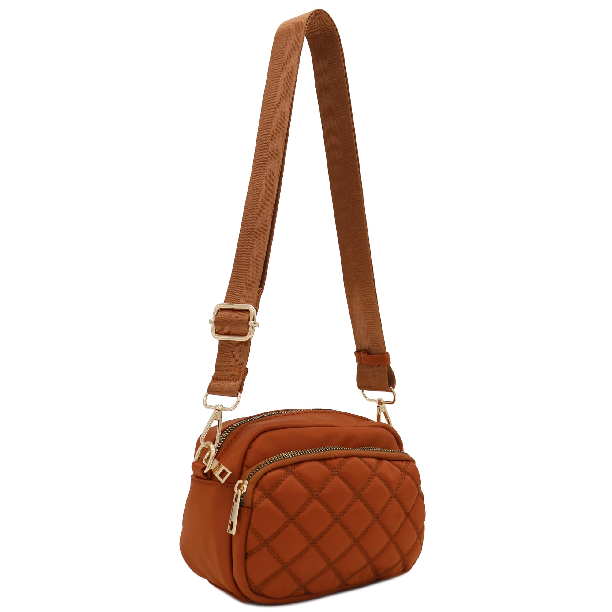 Quilted Nylon Crossbody Bag