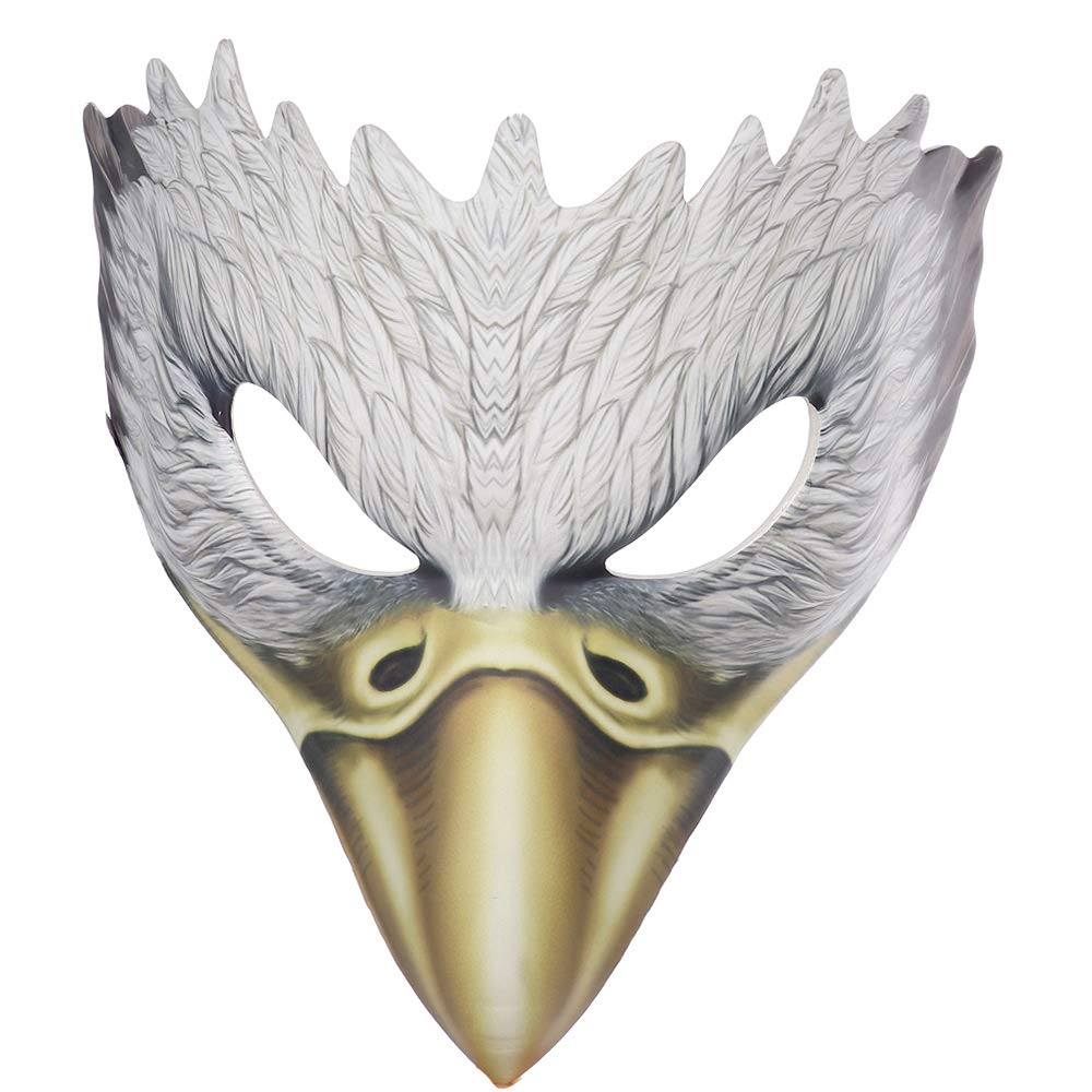 Hosfairy 1Pcs Cosplay Eagle Mask Half Face Mask Eagle Mask Eagle Costume Mask Bird Eagle Mask for Easter Halloween Carnival ChristmasParty Masquerade Costume Decoration