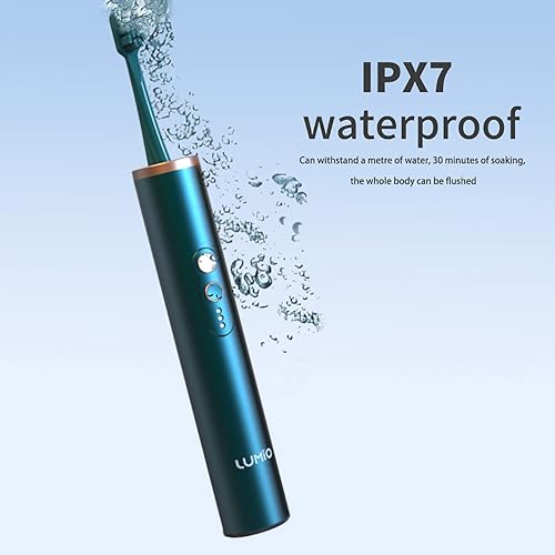 Miniatura 6 de Cepillo de dientes eléctrico con 3 cabezales de cepillo para adultos y niños, cepillo de dientes recargable sónico autolimpiante para viajes,