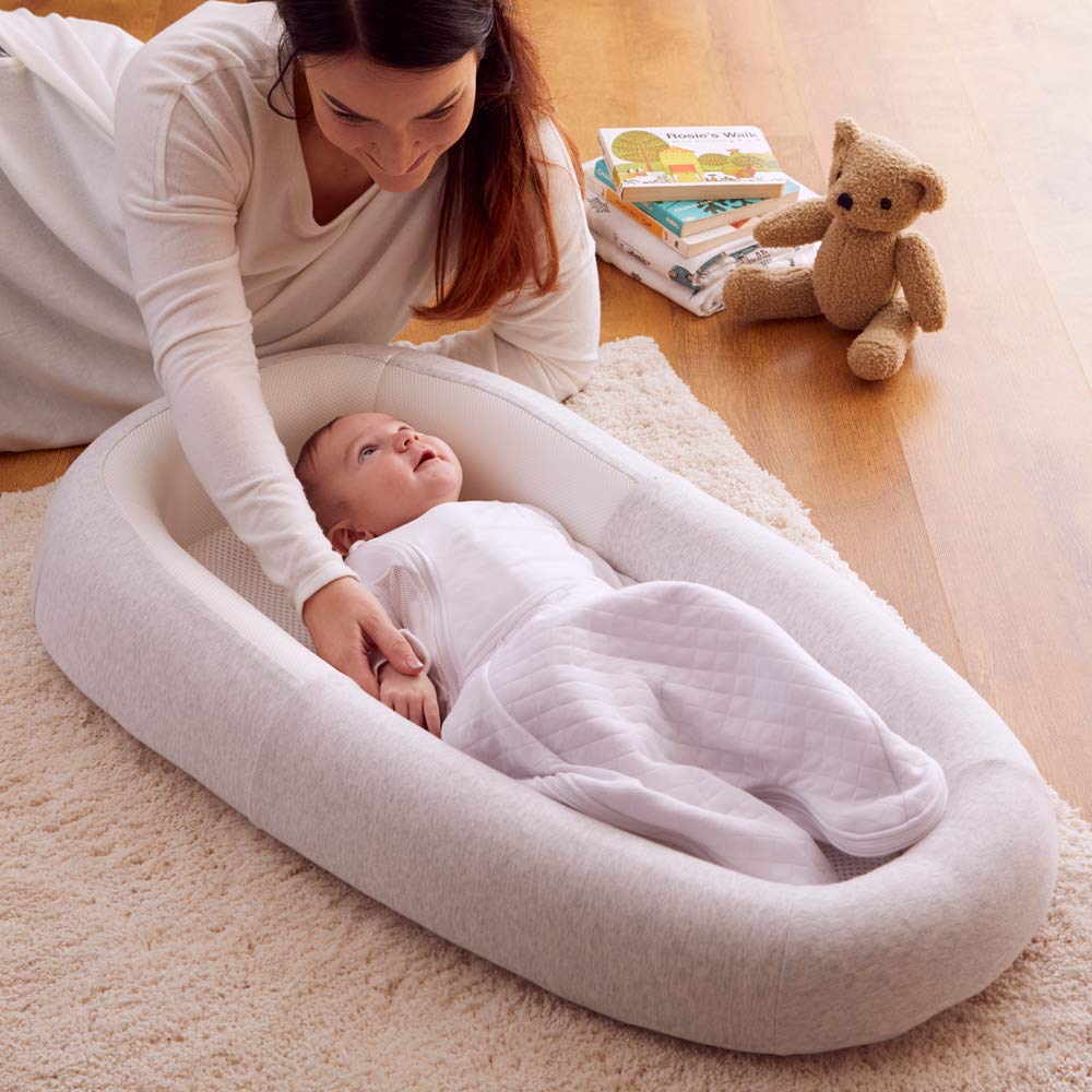 PurFlo Ricambio Sleep Tight Baby Bed Cover,Minimal Grigio, Tessuto Morbido e Traspirante, Design Easy Fit, Lavabile in Lavatrice, Durevole Accessorio Per Letto Bambino Per Uso quotidiano