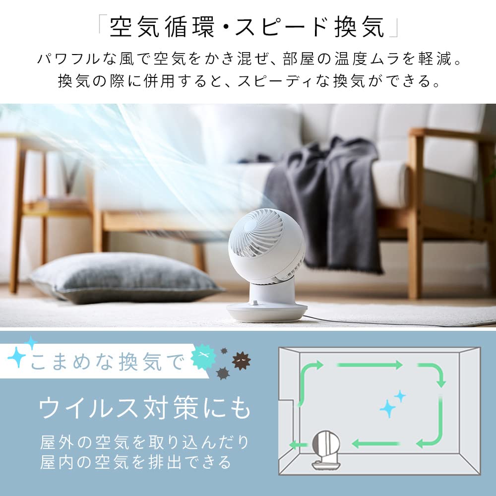 Amazon | アイリスオーヤマ サーキュレーター mini 扇風機 8畳