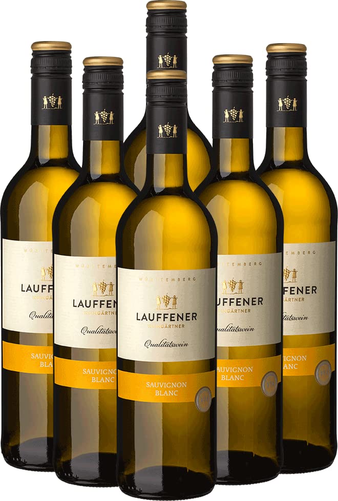 LAUFFENER WEINGÄRTNER - 2023 Sauvignon Blanc Halbtrocken | Exotischer Weißwein mit feiner und vollmundiger Fruchtsüße aus Württemberg. Inhalt: 0,75l und 12,0% vol.