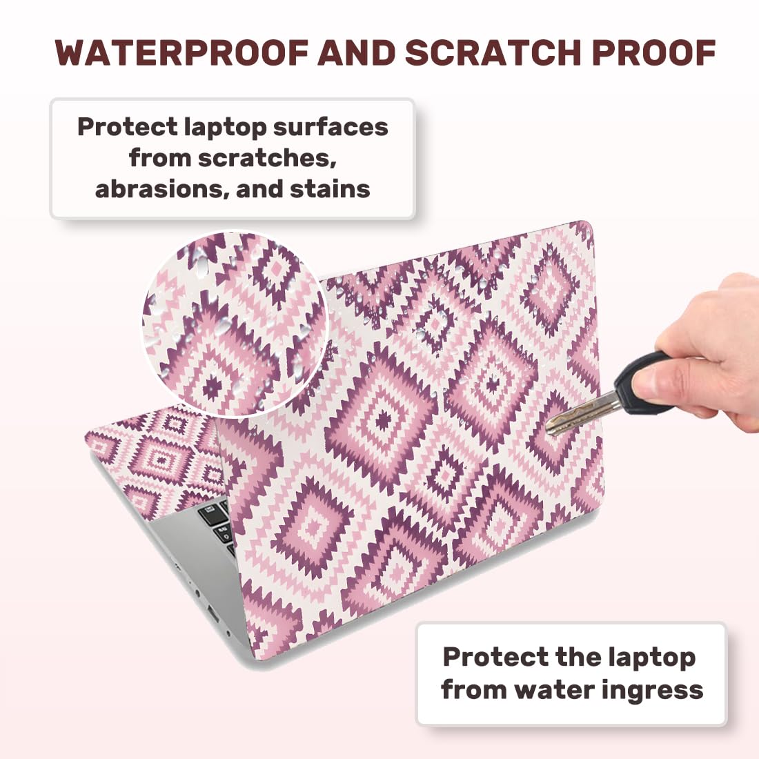 Adhesivo para ordenador portátil, vinilo de PVC, protector para ordenador portátil, impermeable, resistente a los arañazos