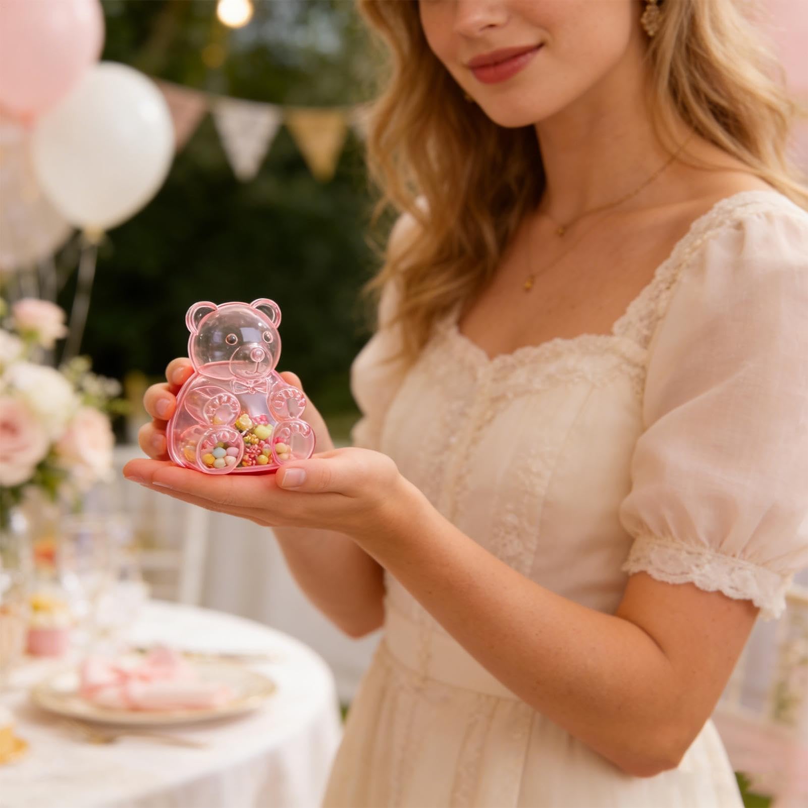 Recipientes de caramelos, tarros recargables para aperitivos, dulces, chocolates, perfectos para fiestas, bodas, cumpleaños, almacenamiento reutilizable para aperitivos y dulces