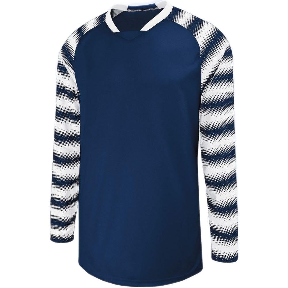 Averill's Sharper Uniform Unisex Youth/Adult Goalkeeper Jersey, Navy/White, Youth Medium