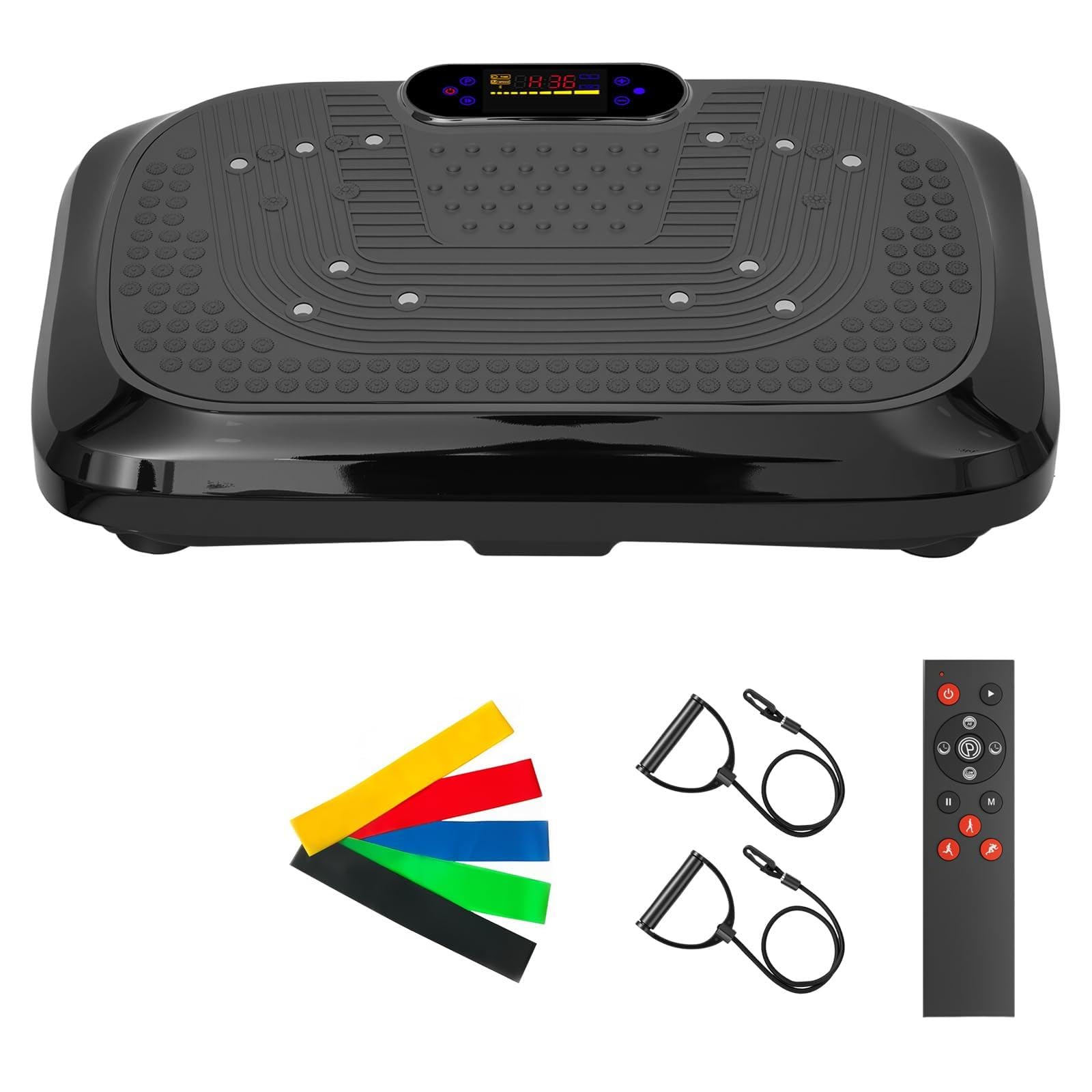 2026 Upgraded Vibration Plate Exercise Machine | 10 Modes 200 Speeds Large Platform | Quiet Vibrating Plate with Bluetooth & Magnetic Massage | 500lbs Capacity Home Fitness Equipment