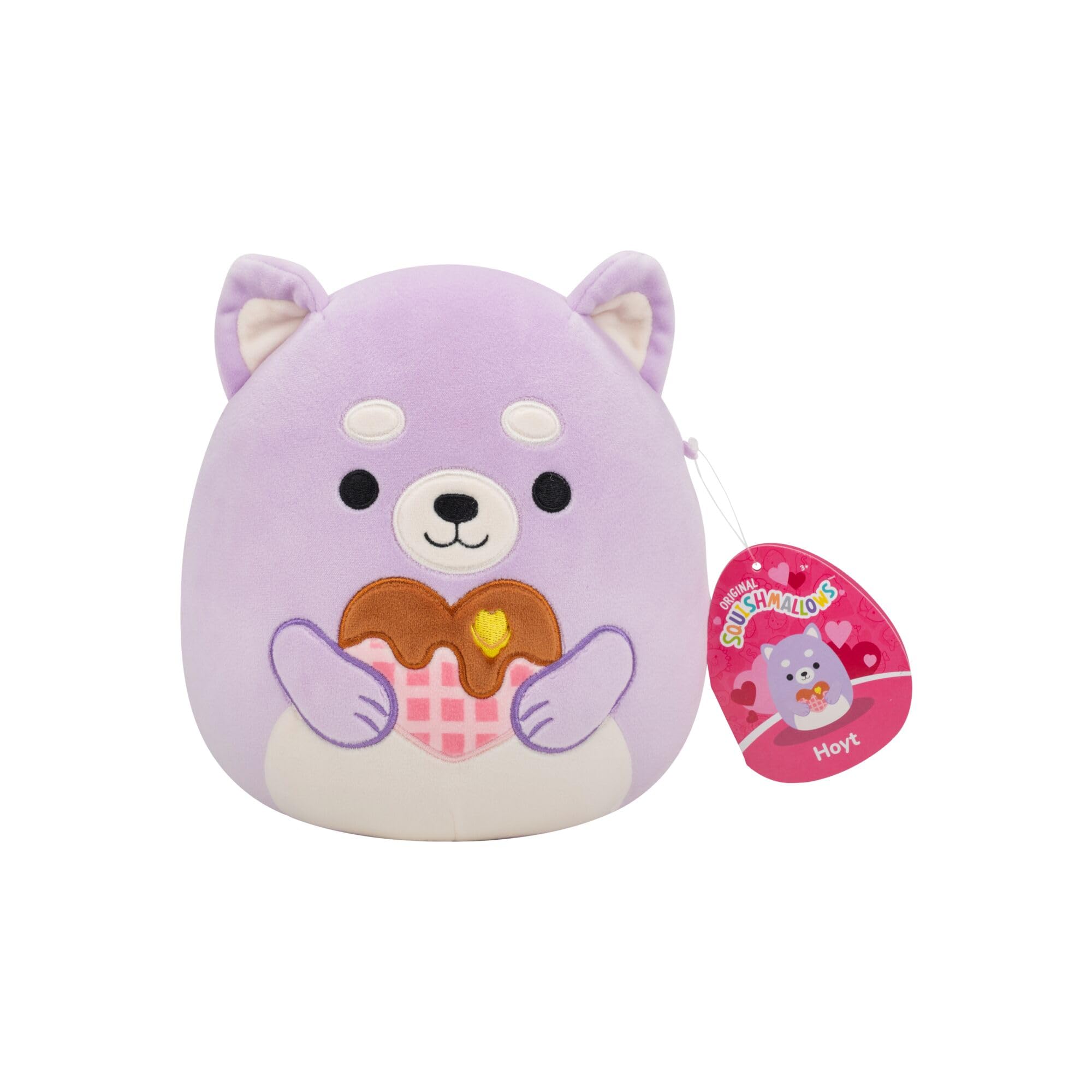 Squishmallows Original 7.5-Inch Hoyt the Lavender Shiba Inu - Valentine's Plush, Lavener Shiba Inu, 7.5 inches - Image 2
