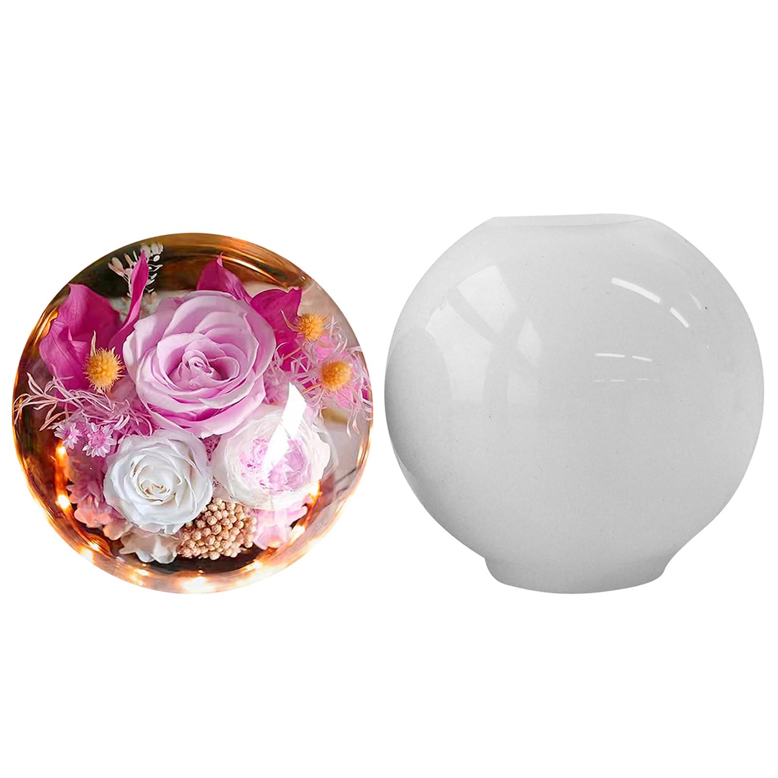 NEWFT Creative Silicone Candle Mold Sphere Shape Ornament Silicone Craft Silicone Home Decors for Crafting