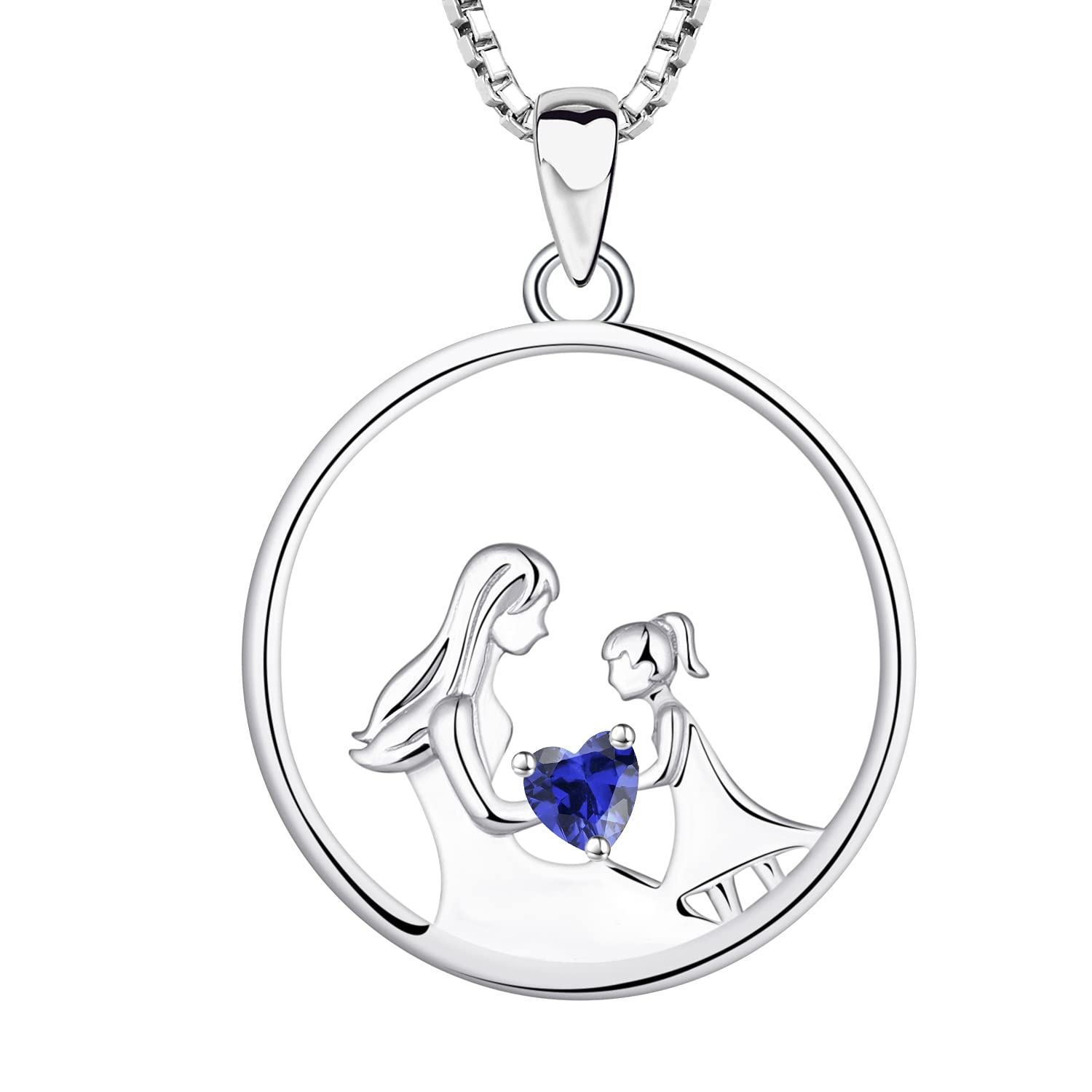 YL Moeder en dochter ketting 925 sterling zilveren hart 12