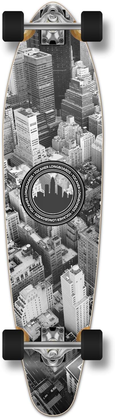 Yocaher Graphic Series Complete Kicktail Skateboards Longboard w/BlackWidow Premium 80A Grip Tape, Aluminum Truck, ABEC9 Bearing, 71mm Skateboard Wheels