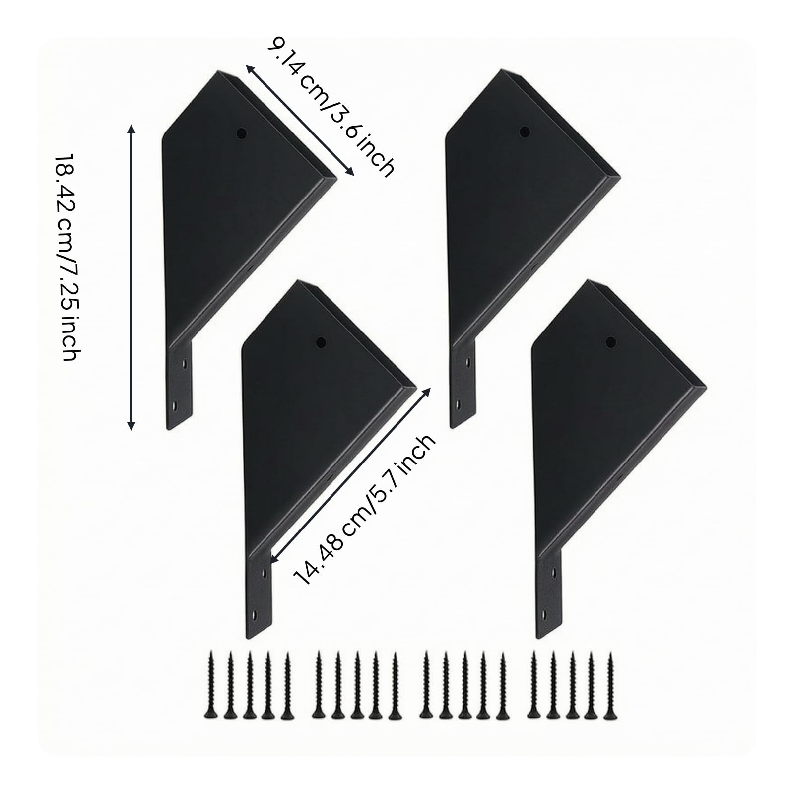 KESOTO 4 Piezas Soporte para Columnas | Resistentes, reducidos, jetadores Fijos Metal, para Cenadores, Patios