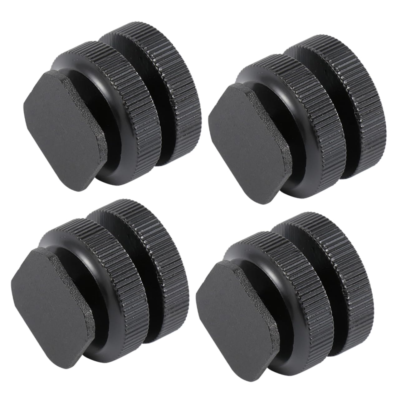 Housoutil Tripod to Camera Mount Adapter 4 Pack Hot Shoe Mount 1/4 Inch Threaded Screw Compatible Cameras Led Lights Microphones