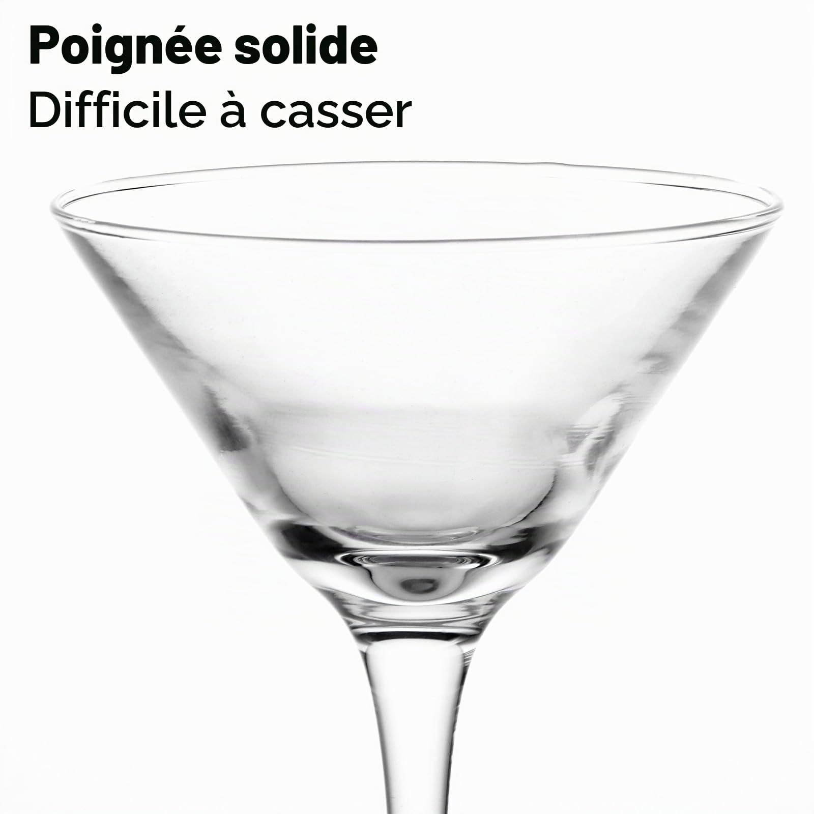 Lot de 6 Verres à Martini - 160 ml - Verres Cosmopolitan - Pour Fête, Maison, Mariages, Dîners