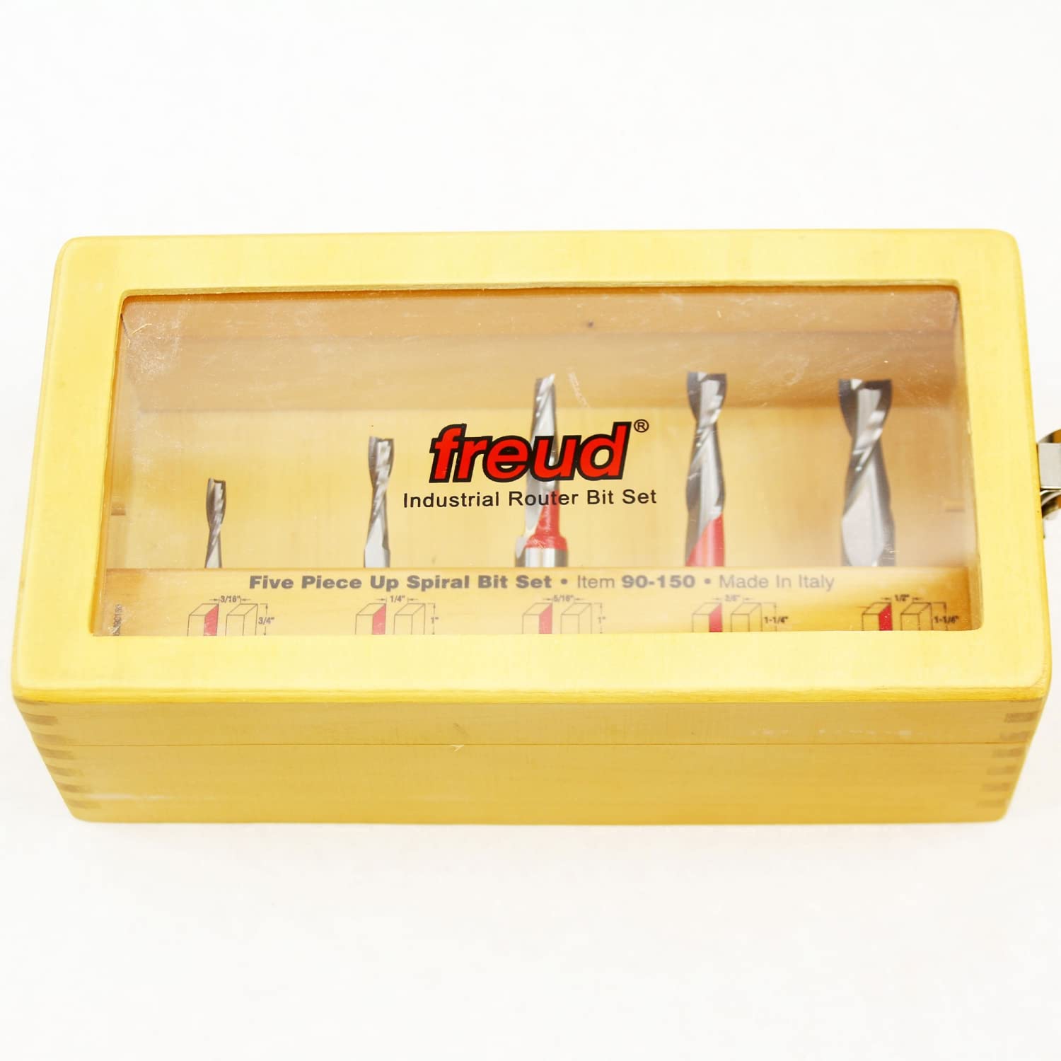 Freud 5 Piece Up Spiral Bit Set (90-150), Multi - Image 3