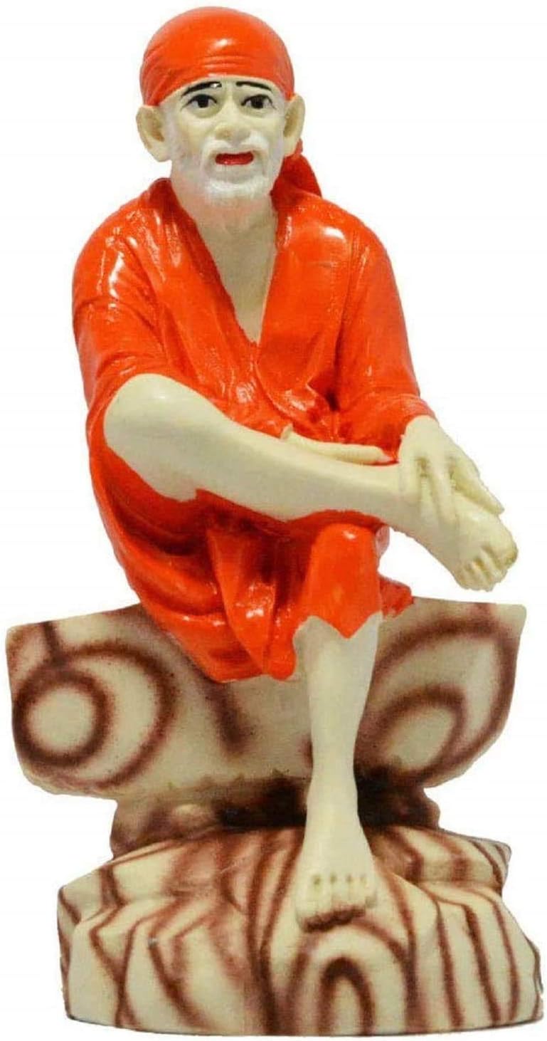Sai Baba Mini Statue, Mini Sai Baba for Home/Car Decor