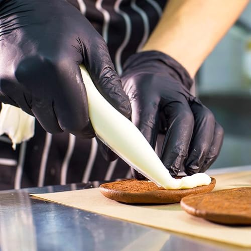 Miniatura 6 de Guantes de nitrilo de 4 mil sin polvo, guantes de limpieza desechables sin látex, 100 unidades
