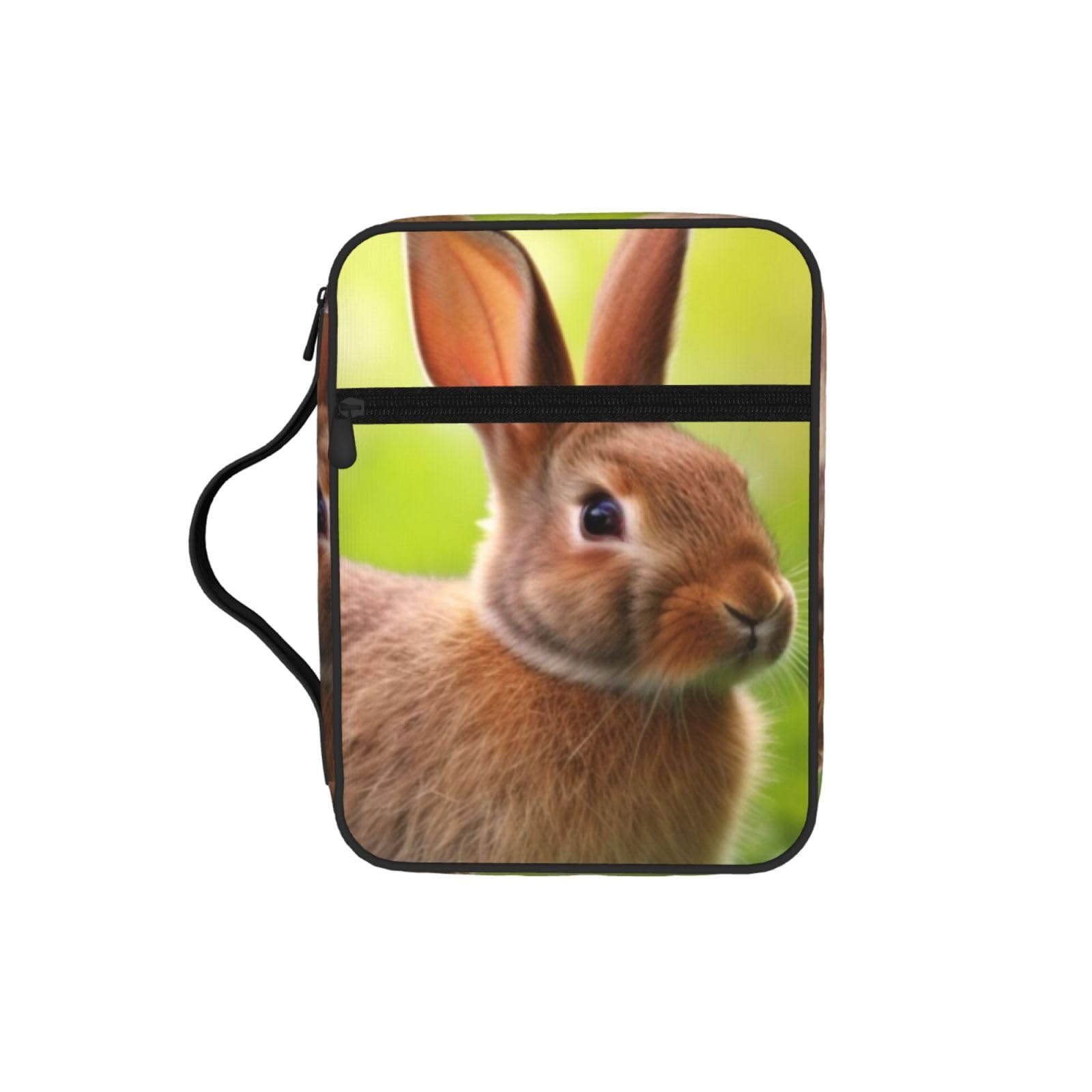 Funny Rabbits Bible Cover Case Waterproof Bible Bag With Handle Organizer Storage Book Cover For Bible Study