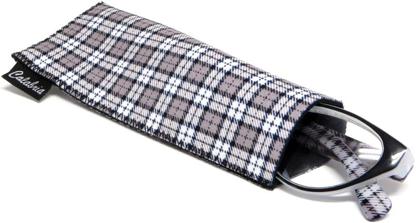 Calabria Emily Cateye Reading Glasses +2.00 Crystal Black Plaid Women Trendy Fashion Eyeglasses Cat Eye Single Power Readers - Image 7