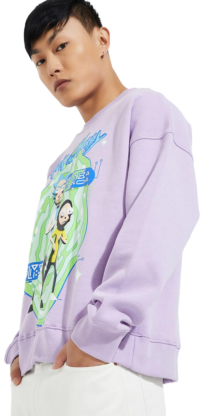 URB_N Men Oversized Rick & Morty Sweatshirt-image-19